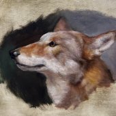 Malba zvířat - olejomalba alla prima v Gabriel loci