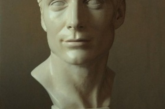 Sochařský portrét, sádra - F.Kudrnáč