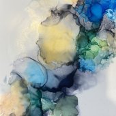 Alcohol ink - práce studentky III
