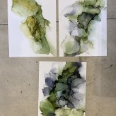 Alcohol ink - série prací studentky