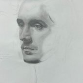 Detail portrétu - A.Láznička