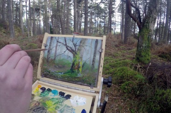 Malování v lese