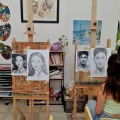 Kresba portrétu dle fotografie